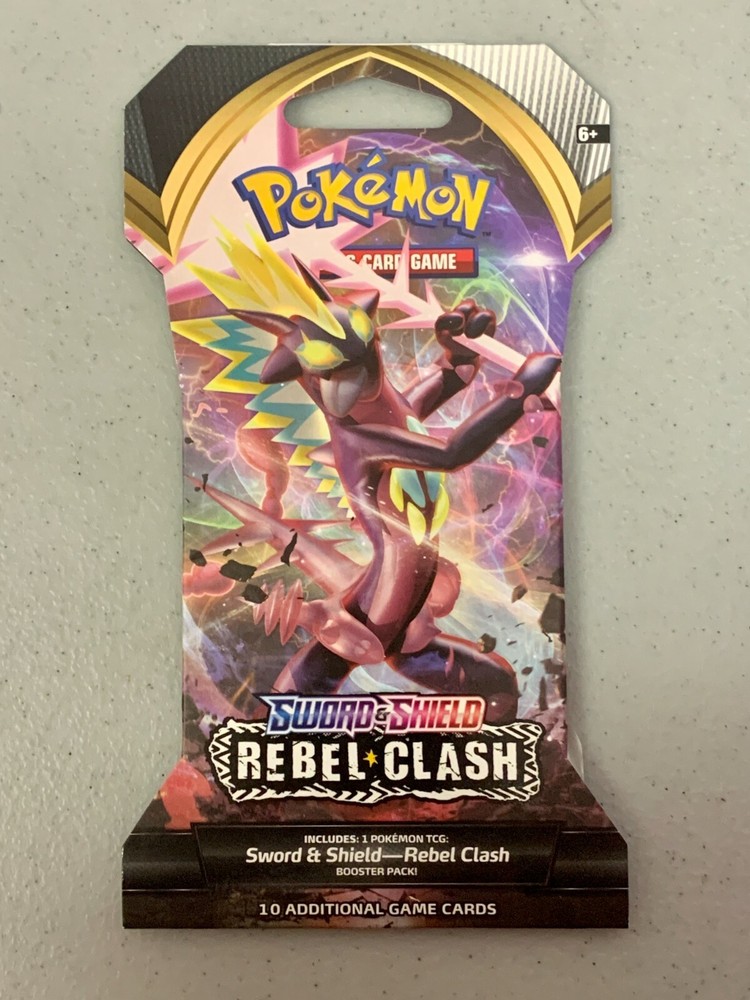 (1) Pokemon TCG Sword & Shield Rebel Clash Sleeved Booster Pack Sealed BRAND NEW