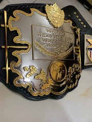 Awa Lawler heavyweight championship belt,4mm Zinc ,Dual plated, Leather strap