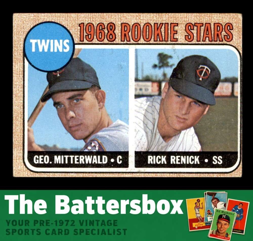 1968 Topps #301 George Mitterwald/Rick Renick Rookie Stars VG/VGEX X3788170
