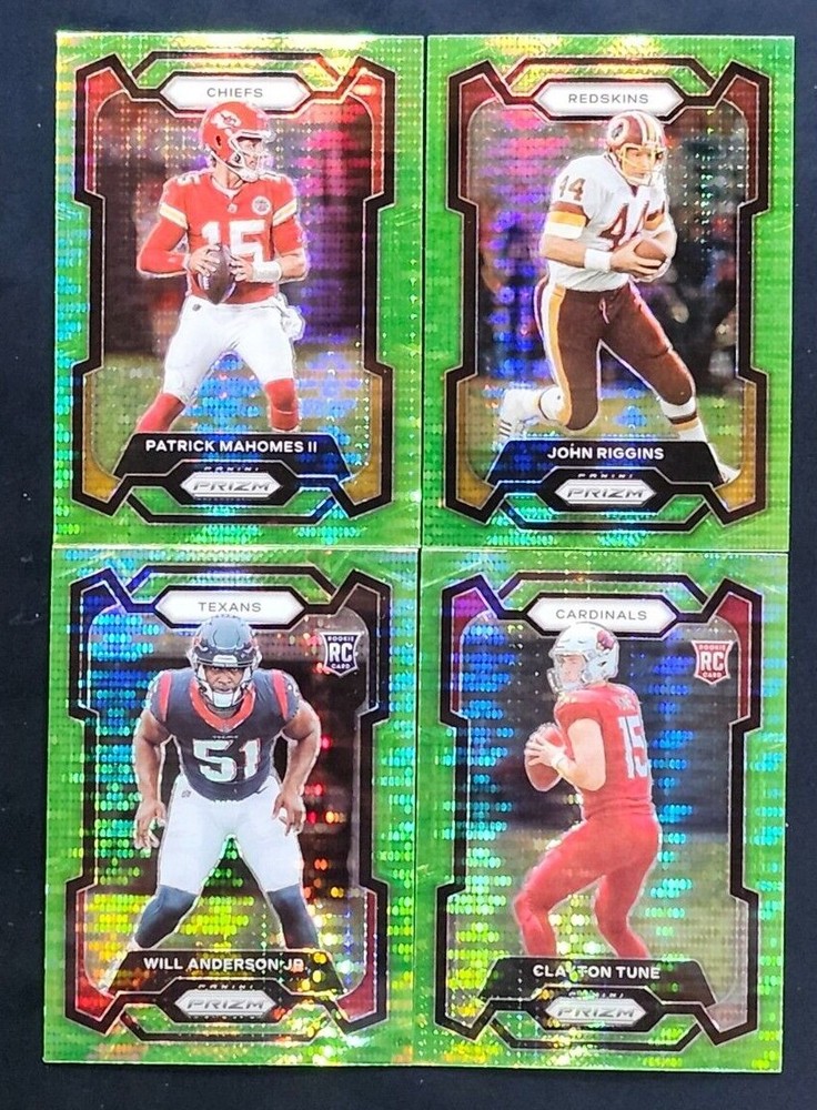2023 Prizm Football NEON GREEN PULSAR PRIZMS with Rookies You Pick the Card