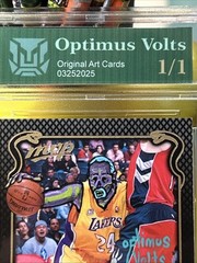 2008-09 Upper Deck MVP #KB-64 Kobe Bryant MVP Custom Altered & Painted Art Card