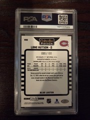 Lane Hutson 2024-25 OPC Platinum #R90 Retro Blue Luster /100 Rookie PSA 9