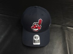 NEW Cleveland Indians Chief Wahoo 47 Brand Adjustable Hat Navy &rsquo;47 MVP Strapback