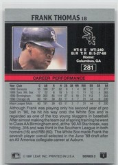 1991 Leaf Series 2 Frank Thomas #281 Chicago White Sox