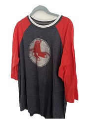 Fanatics Boston Red Sox MLB Raglan 3/4 Sleeve XL Red and Navy