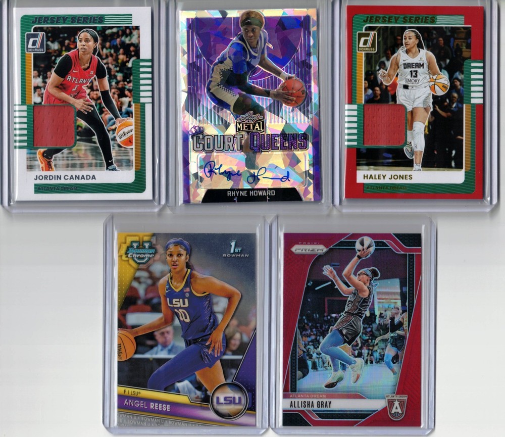 Atlanta Dream WNBA 10 card lot auto jersey 1st Bowman Angel Reese Rhyne Howard