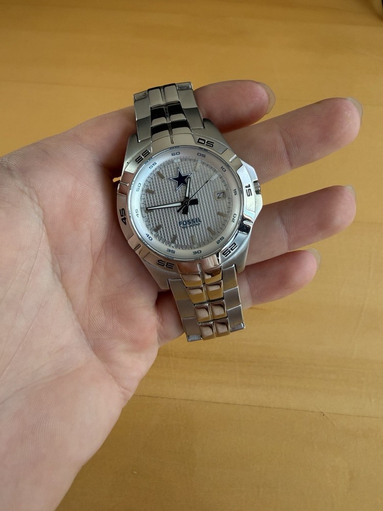 Limited Edition Fossil NFL Dallas Cowboys Men&rsquo;s NFL-1047 Official Watch WORKING