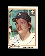 Chuck Scrivener Signed 1978 Topps Detroit Tigers Autograph