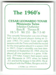 1978 TCMA The 1960&rsquo;s I #0174 Cesar Tovar