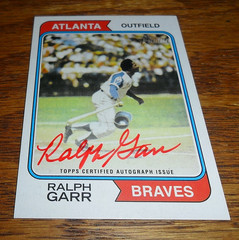 🥎 2023 Topps Heritage Real One Autographs Ralph Garr BRAVES Red Ink 67/ 74 Auto