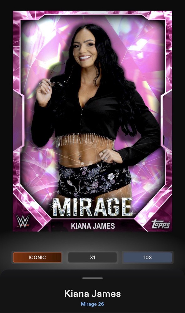 Kiana James – Aurora Base Iconic – Topps Slam WWE Mirage 26