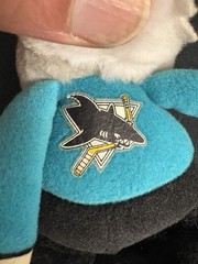 SJ Sharkie San Jose Sharks mascot stuffed plush 7 inches tall RARE 93&prime; free ship