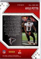 Kyle Pitts RC 2021 Panini Rookie & Stars Star Studded Red Plaid #SS-30 Falcons