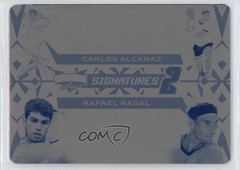 2023 Leaf Vibrance Printing Plate Cyan 1/1 Carlos Alcaraz Rafael Nadal 0h1