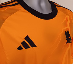 Adidas AS Roma 2025/26 Men&rsquo;s Away Jersey XL Orange Black NEW
