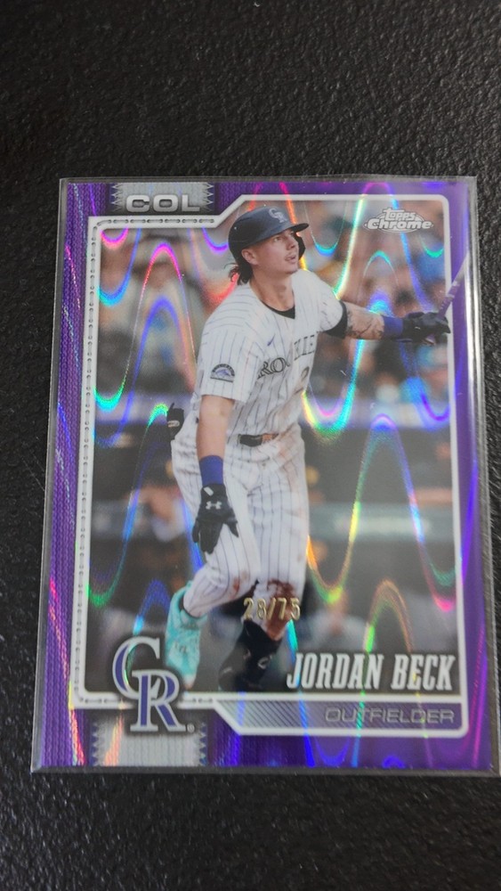 2026 Topps Chrome – Jordan Beck #226 Purple Wave Refractor #&rsquo;d /75