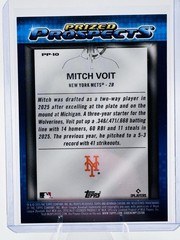 Topps 2025 Bowman Draft Prized Prospects Mitch Voit Mets Orange Refractor /25 RC