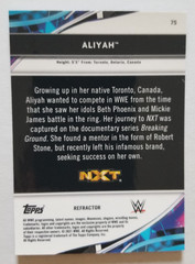 2021 Topps Finest WWE Refractor Aliyah #75