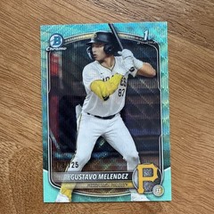 2025 Bowman Draft – Chrome Gustavo Melendez #BDC-112 Aqua Wave Refractor /125