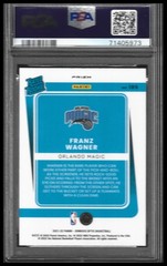 2021-22 Donruss Optic #185 Franz Wagner Rookie Blue Velocity PSA 9 Mint