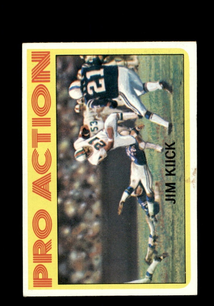 1972 Topps – #121 Jim Kiick Pro Action Miami Dolphins EX