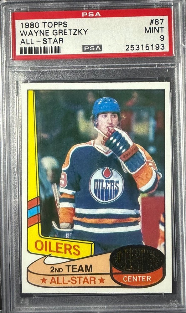 1980 Topps WAYNE GRETZKY All-Star #87 Hockey Card PSA 9 MINT