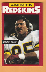 Don Warren Washington Redskins 1989 Police Card San Diego State Aztecs