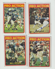 PL-1972 TOPPS NFL FOOTBALL PRO ACTION VOLK, MAY, SCOTT, NELSEN BN-99