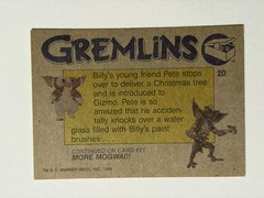 Vintage 1984 Gremlins Movie A Splash Of Water Sticker Base Set Card #20 NM