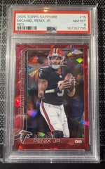 2025 Topps Chrome Sapphire Red Refractor /5 COLOR MATCH Atlanta Falcons