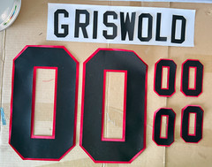 Chicago Blackhawks Lettering Custom ANY YR Name Number UNSEWN kit for Jersey
