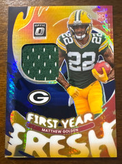 2025 Optic MATTHEW GOLDEN First Year Fresh Rookie Patch Card #FYFBH-MGN Packers