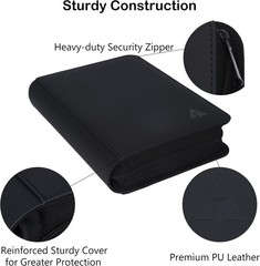 4-Pocket Binder for Semi Rigid Card Holders, Holds 208 Semi Rigid Card Holder, S