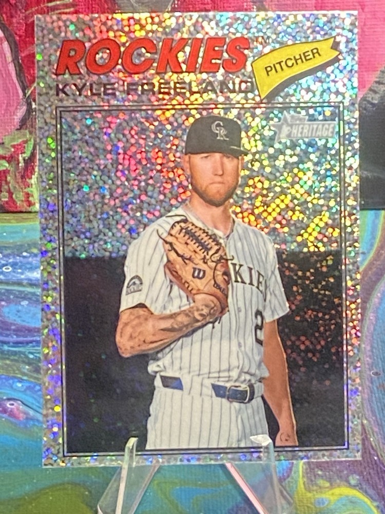 2026 Topps Heritage Chrome Silver Sparkle Kyle Freeland #92 Colorado Rockies SP