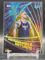 2025 Topps Universe WWE The Rock Gold Stone #/75 Remarkable Returns #RRE-1