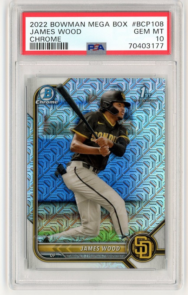 2022 Bowman Mega Box Mojo Refractor BCP-108 James Wood PSA 10