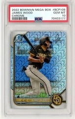 2022 Bowman Mega Box Mojo Refractor BCP-108 James Wood PSA 10