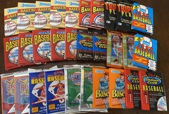 Big Wholesale Lot of 300 Unopened Old Vintage Baseball Cards in Packs FREE SHIP