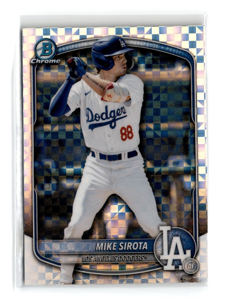 Mike Sirota 2025 Bowman Draft Chrome X-Fractor #BDC-11 Los Angeles Dodgers
