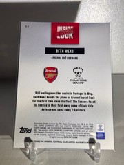 2026 Topps Chrome UWCL Beth Mead Arsenal FC Inside Look IL-2 31/50