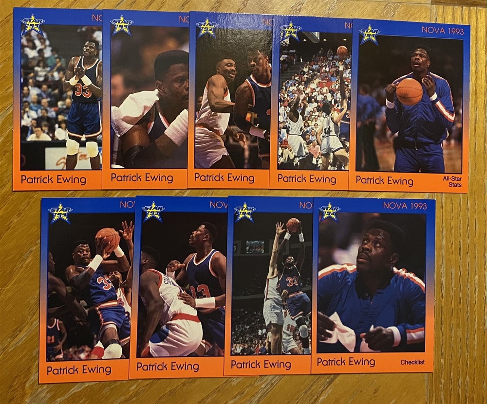 Patrick Ewing 1993 Star Company Nova 9 Card Set /500 – NY Knicks