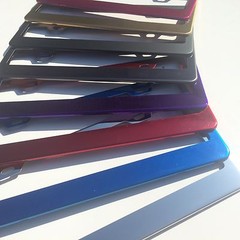 Stainless Steel Polish Black Red Blue Purple Hot Pink License Plate Holder Frame