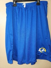 0725-1 Mens LOS ANGELES RAMS Polyester Jersey SHORTS BLUE Pockets New