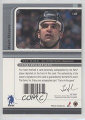2001-02 ITG Be A Player Signature Series Gold Vault Black Kevin Stevens Auto 4f5