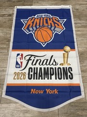 NEW YORK KNICKS 2026 NBA CHAMPIONS FLAG BANNER – 3×5 FT