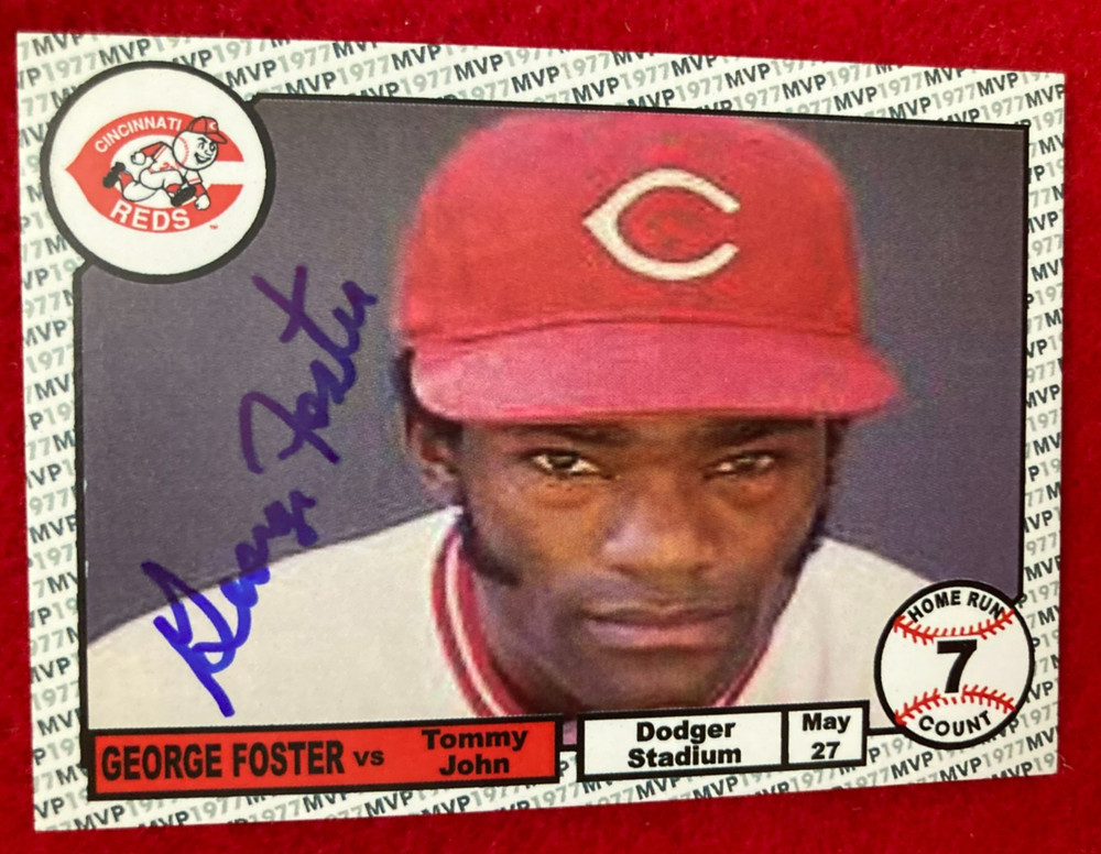 LIMITED to 52! GEORGE FOSTER Signed 1977 MVP HOME RUN SET 5/27/77 Card #7 of 52