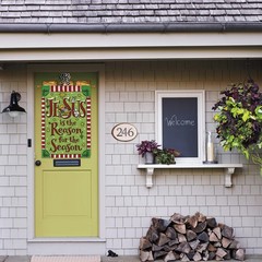 AVOIN colorlife Jesus Is The Reason For Season House Size-28 x 40&Prime;, Green