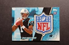2011 CAM NEWTON RC TOPPS NFL SHIELD LOGO PATCH #LPR-1 ROOKIE