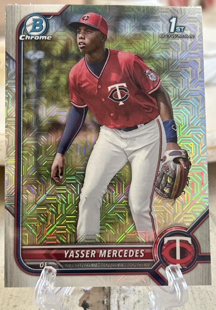 2022 Bowman Chrome Yasser Mercedes #BCP-171 Mojo Refractor 1st Prospect Twins