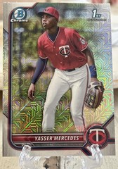 2022 Bowman Chrome Yasser Mercedes #BCP-171 Mojo Refractor 1st Prospect Twins